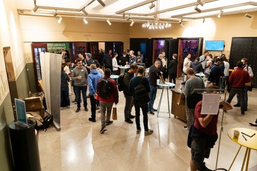 A wide-angle shot of the foyer