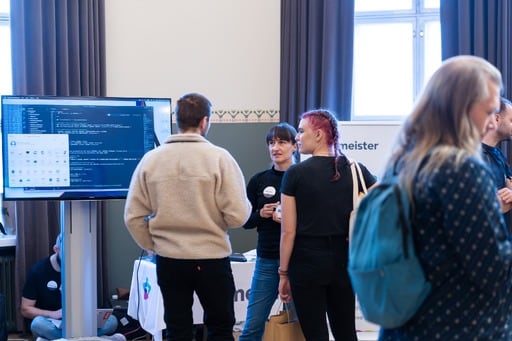 People at the Cookpad stand