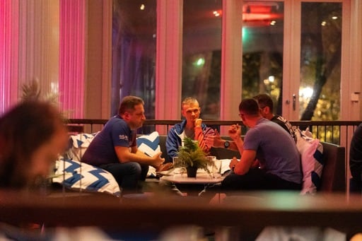 A group of people at the party