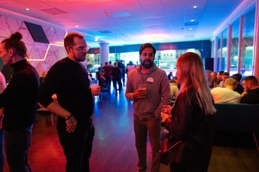 Group of two men and one woman