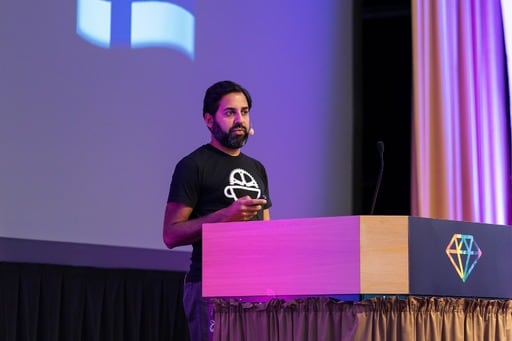 Adarsh Pandit presenting his talk