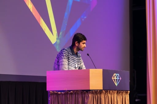 Setting up for the next lightning talk